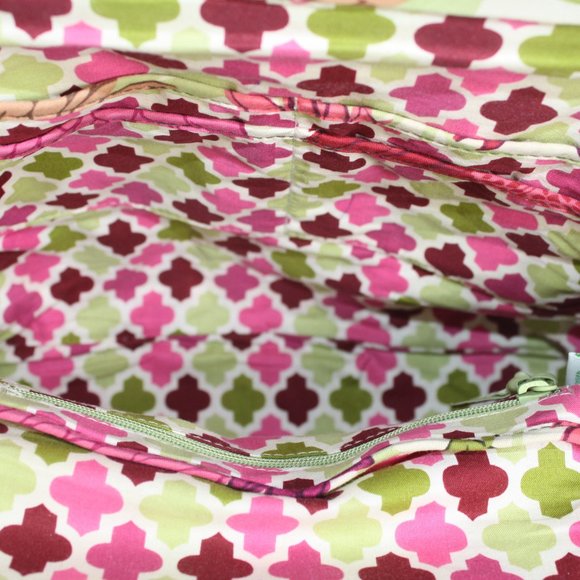 Vera Bradley Hello Dahalia Red Pink Green Flowers - Picture 4 of 8